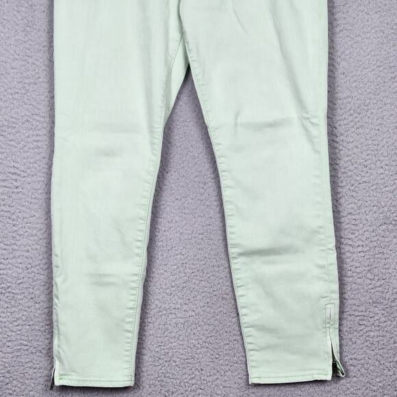 FREE PEOPLE Jeans Womens Size 29 Green Mint Ankle Zip Skinny Denim Pockets - Picture 7 of 13
